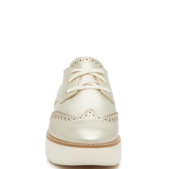 NWT Cole Haan Women's Gold Metallic City Wingtip Oxford Shoes 10 - Picture 2 of 9